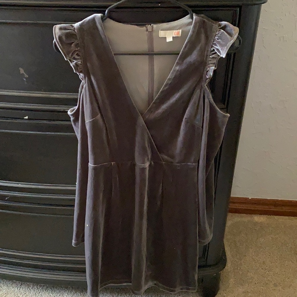 Giani Bernini charcoal velvet dress XS